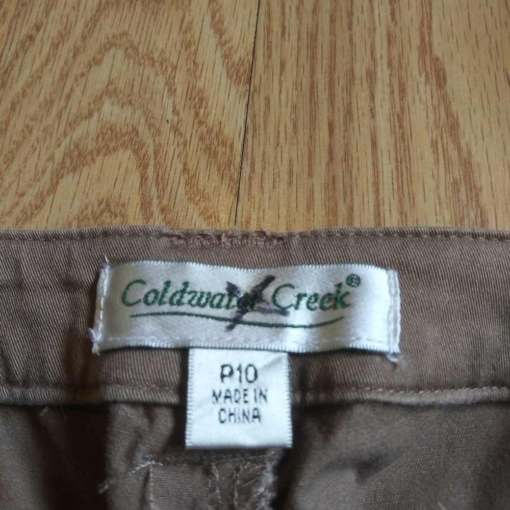 Coldwater Creek Light Brown Mid Rise Capris Petite - Picture 5 of 5